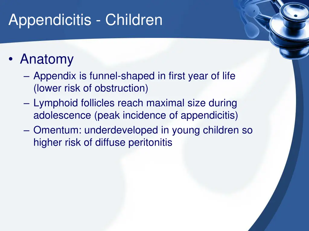 appendicitis children