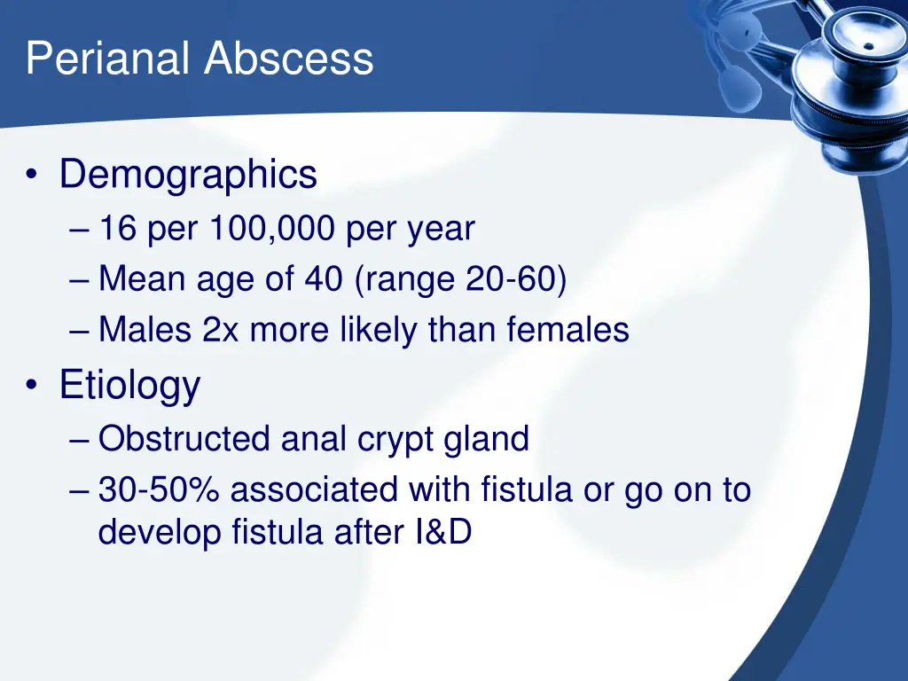 perianal abscess