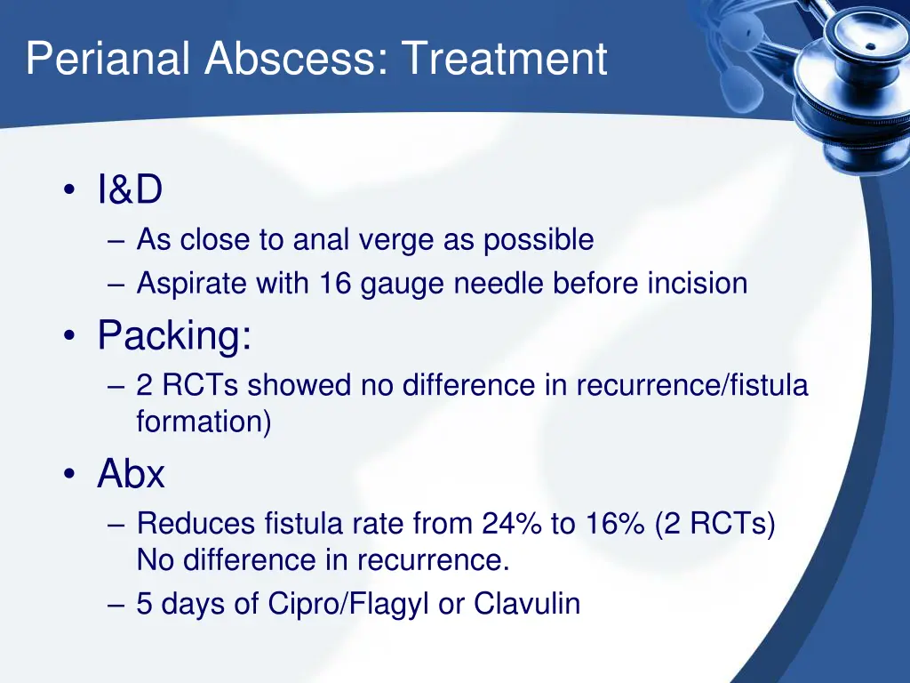 perianal abscess treatment