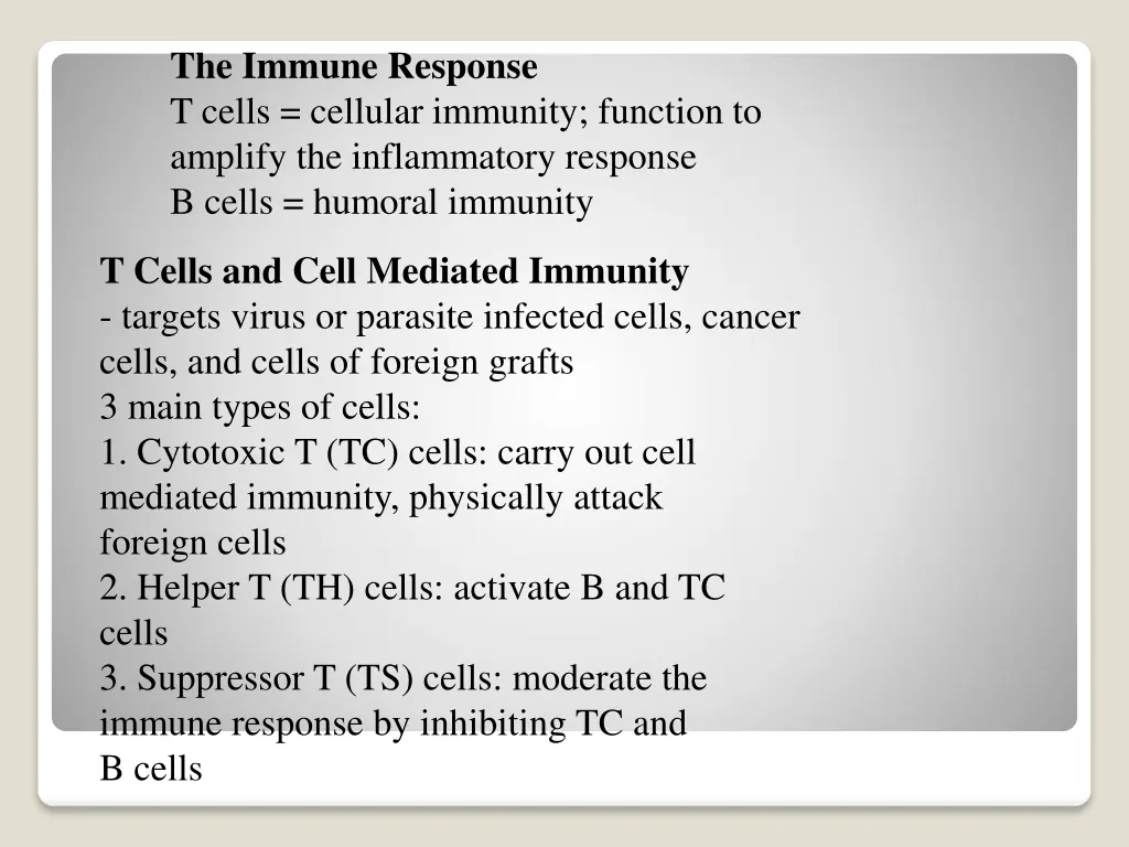 the immune response t cells cellular immunity