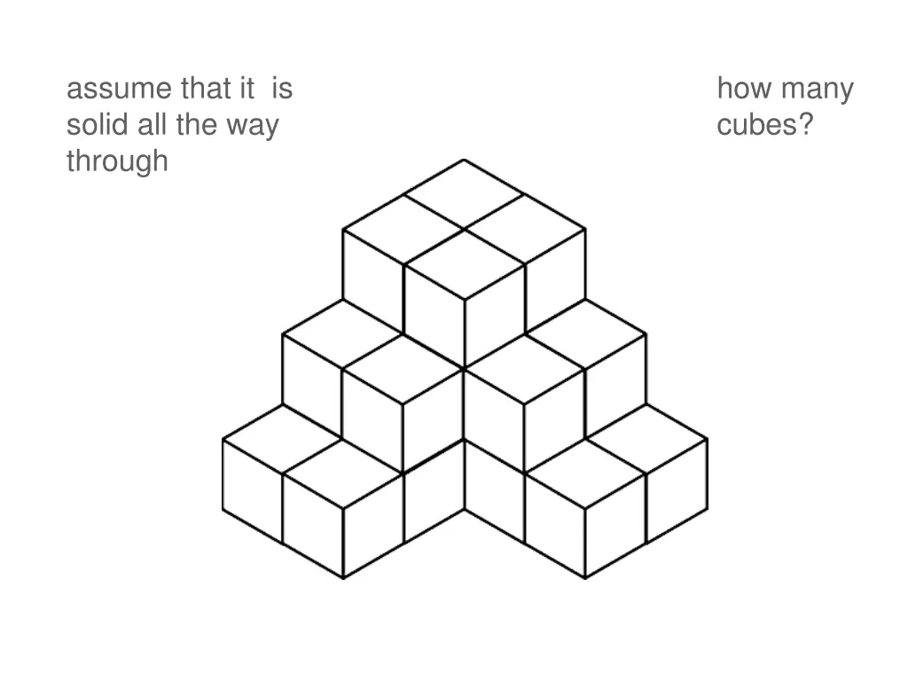 assume that it is solid all the way through