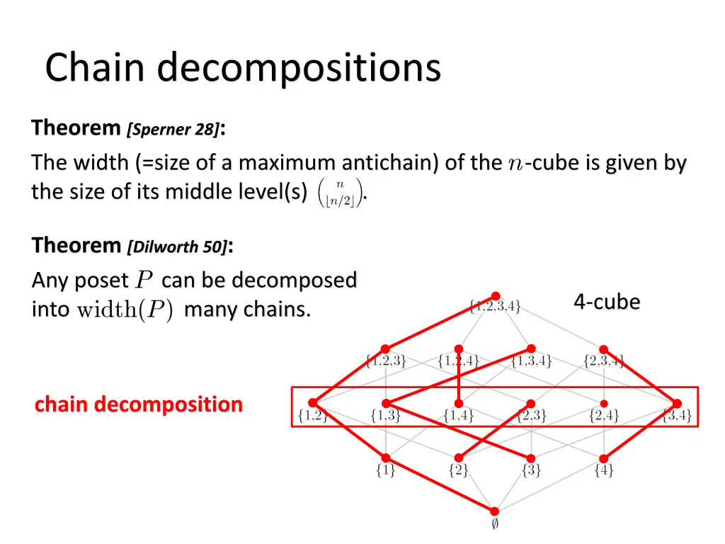 chain decompositions