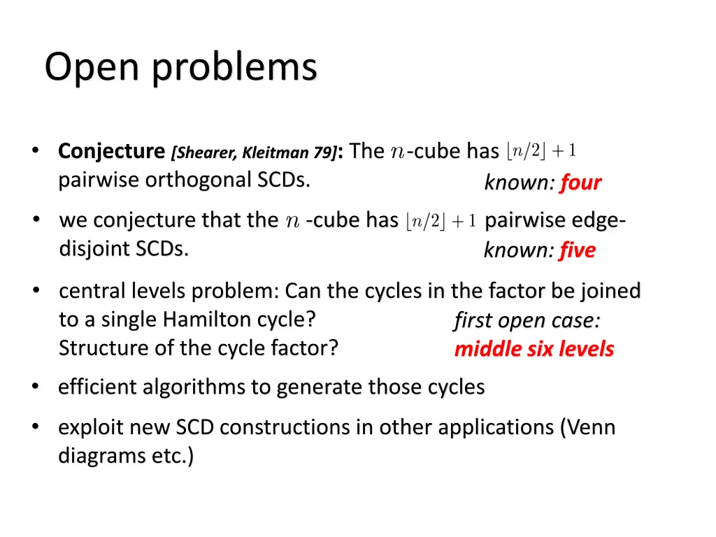 open problems