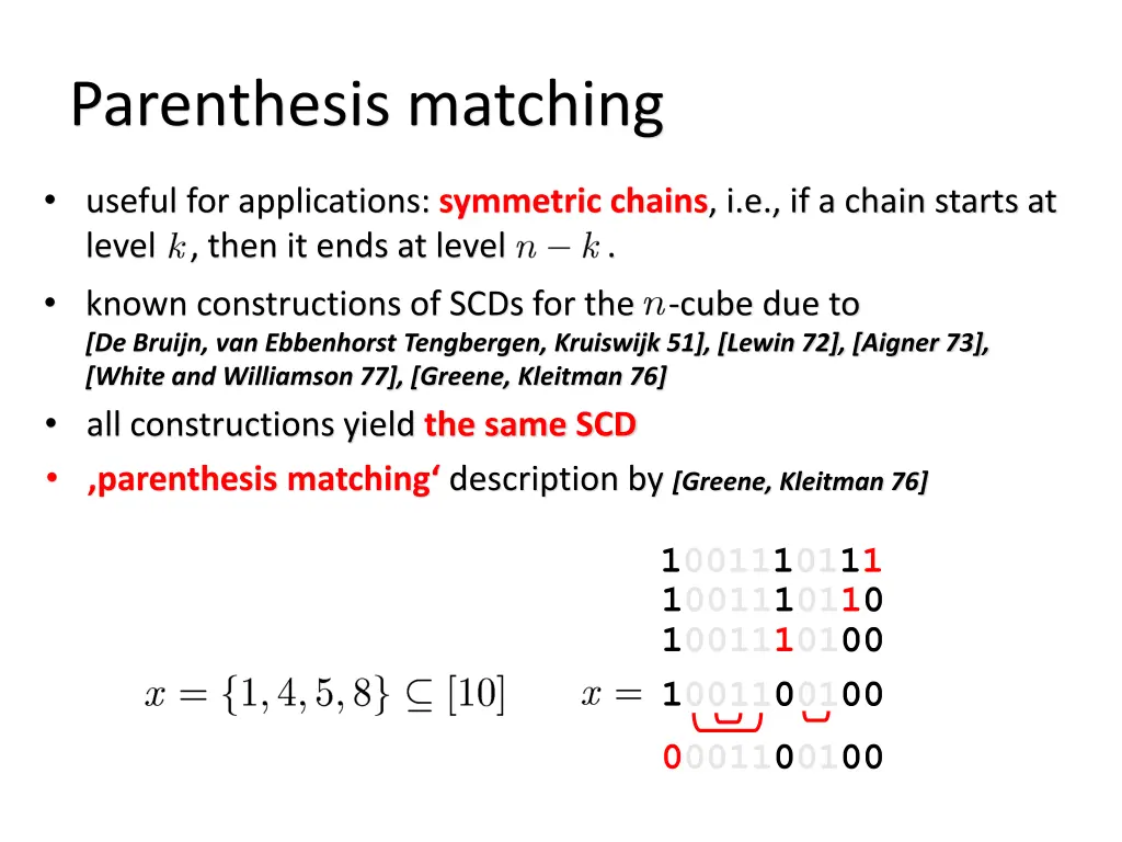 parenthesis matching