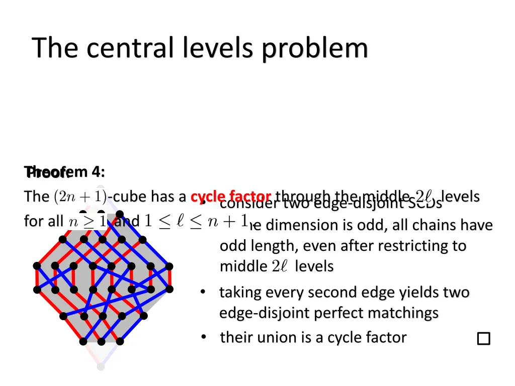 the central levels problem 2