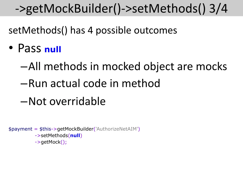 getmockbuilder setmethods 3 4