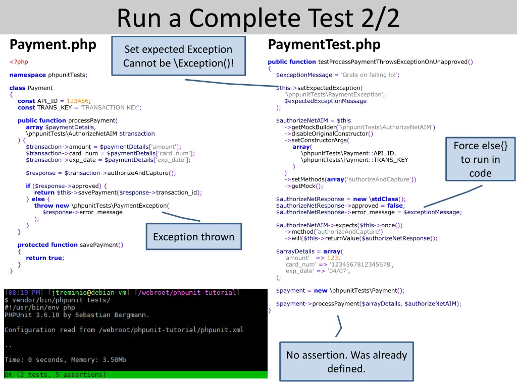 run a complete test 2 2