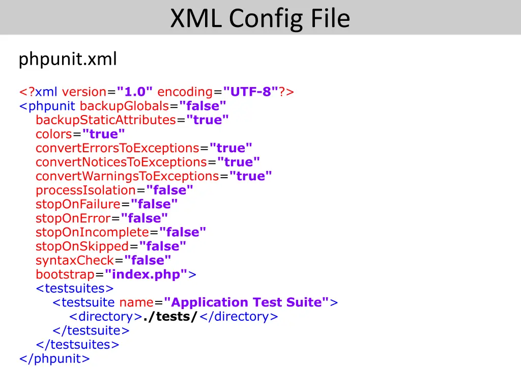 xml config file