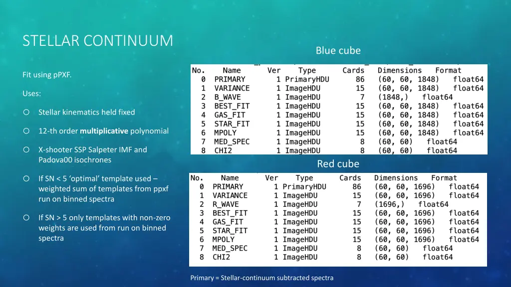 stellar continuum