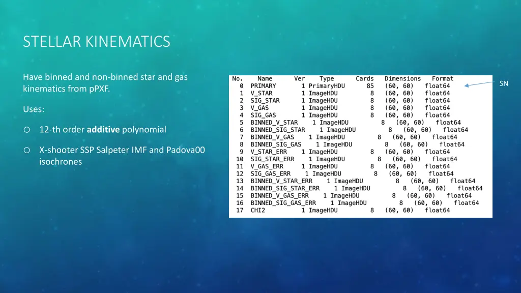 stellar kinematics