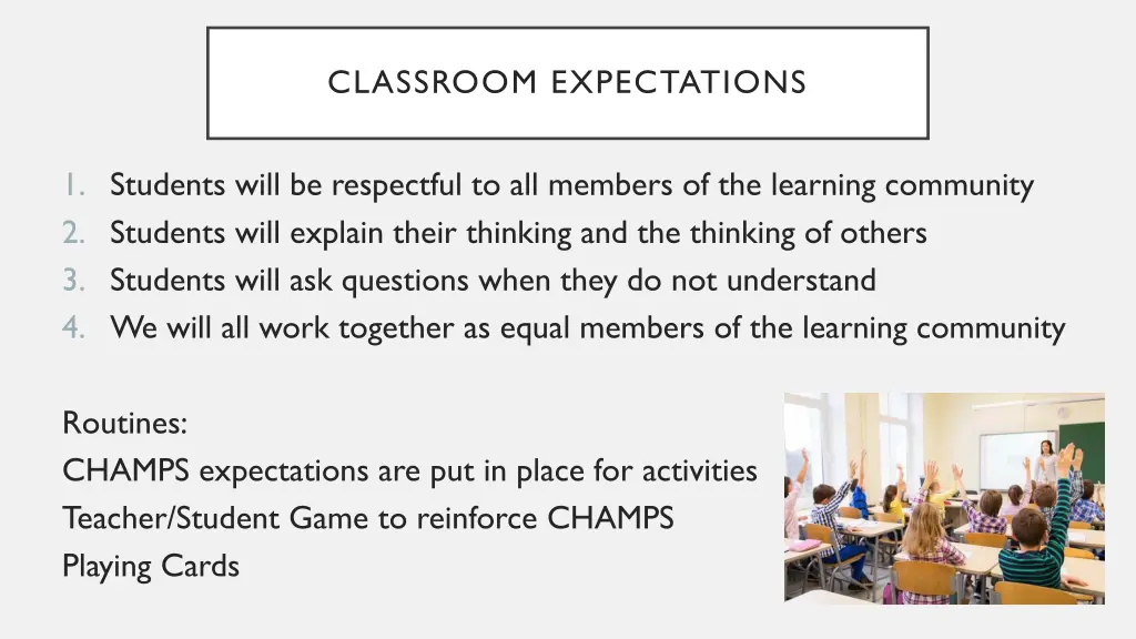 classroom expectations