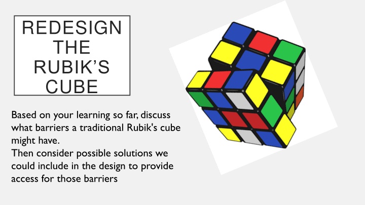 redesign the rubik s cube