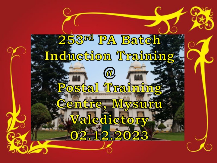 253 rd pa batch induction training @ postal