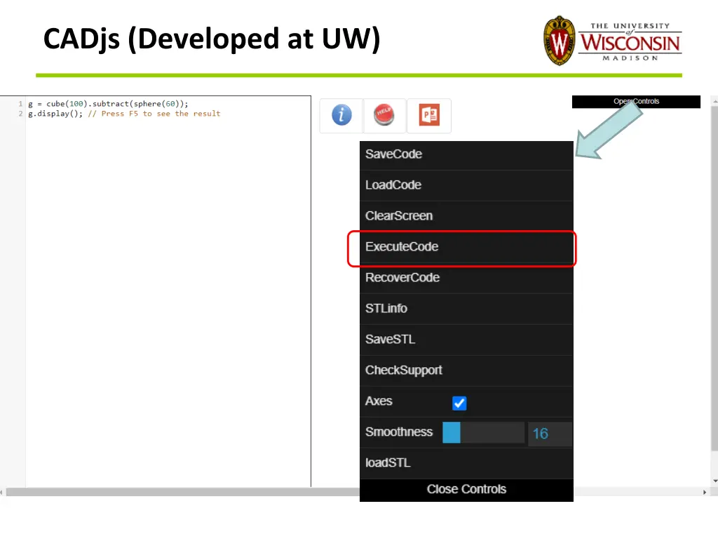 cadjs developed at uw