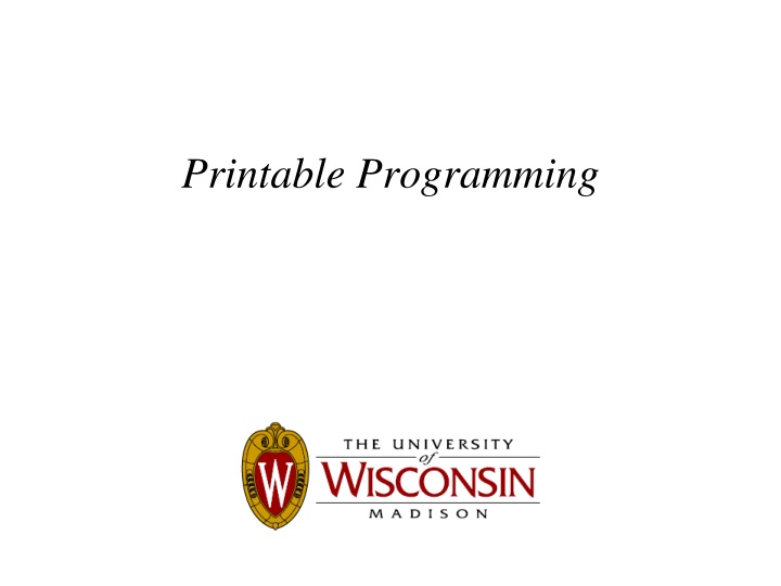 printable programming