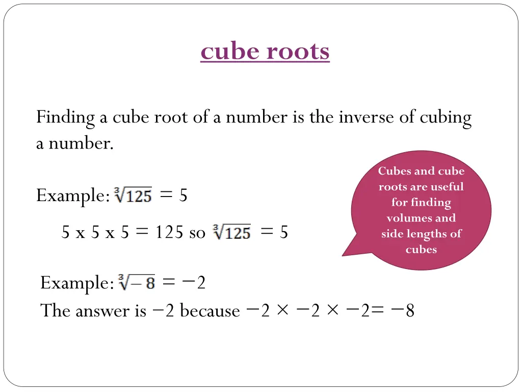 cube roots