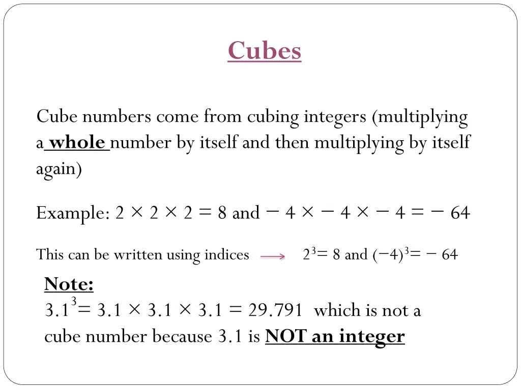 cubes