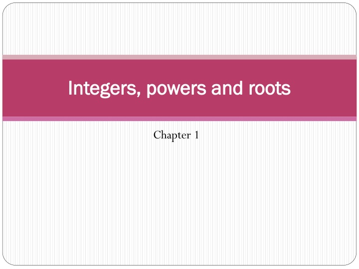 integers powers and roots integers powers