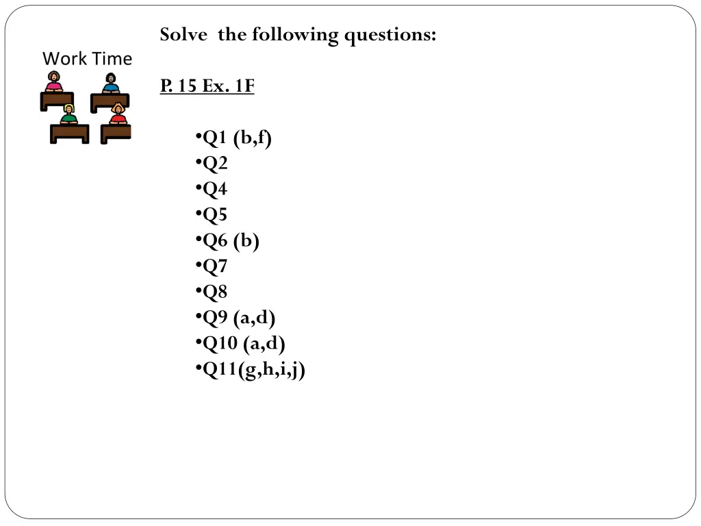 solve the following questions 1