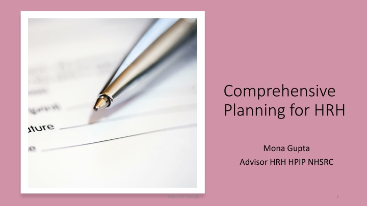 comprehensive planning for hrh