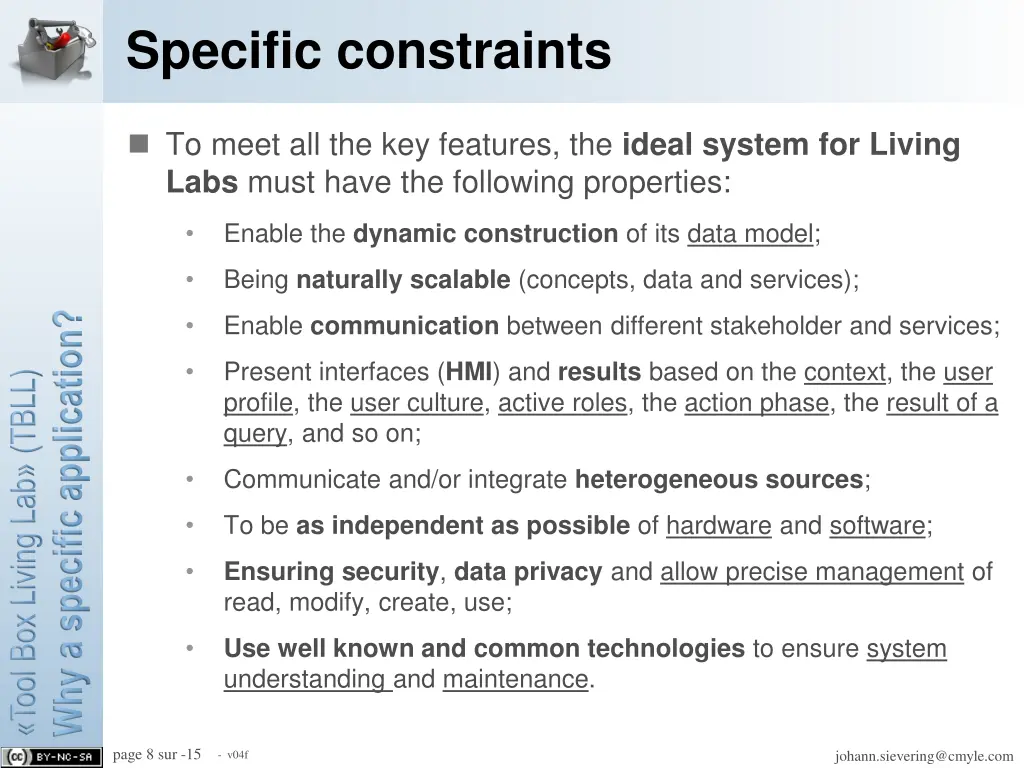 specific constraints