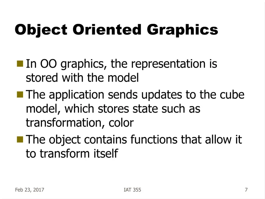 object oriented graphics