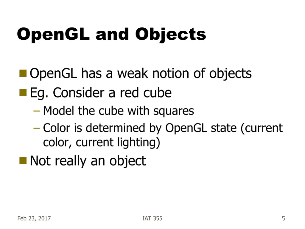 opengl and objects