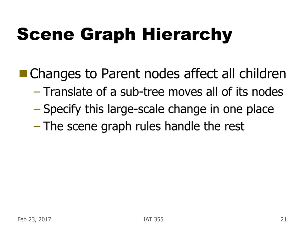 scene graph hierarchy