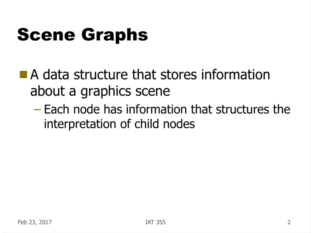 scene graphs