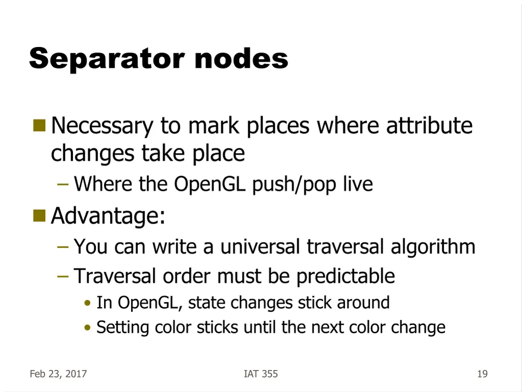 separator nodes