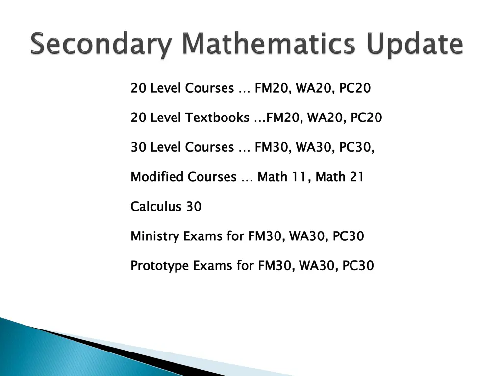 20 level courses fm20 wa20 pc20