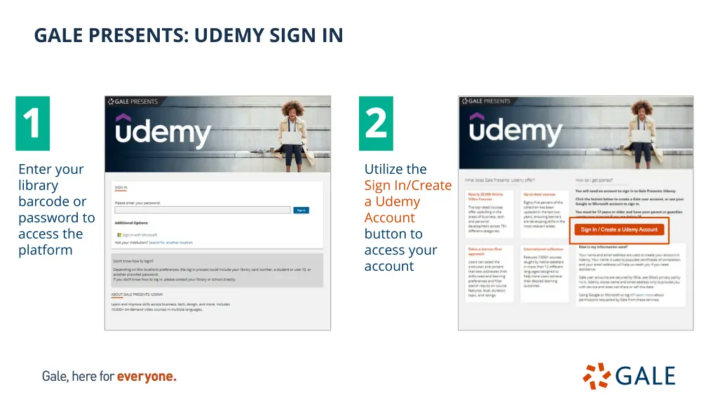 gale presents udemy sign in