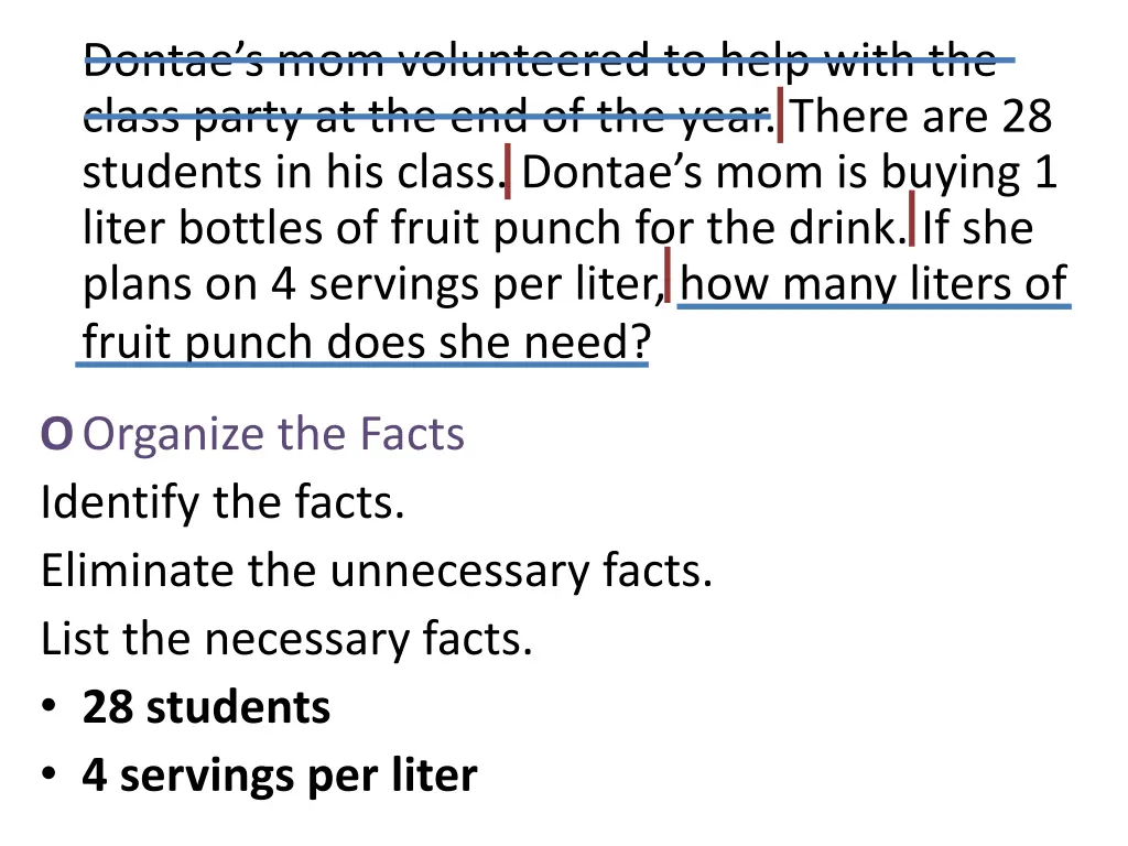 dontae s mom volunteered to help with the class