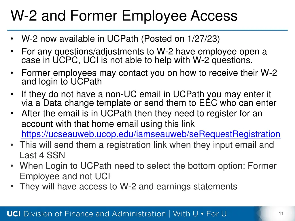 w 2 and former employee access