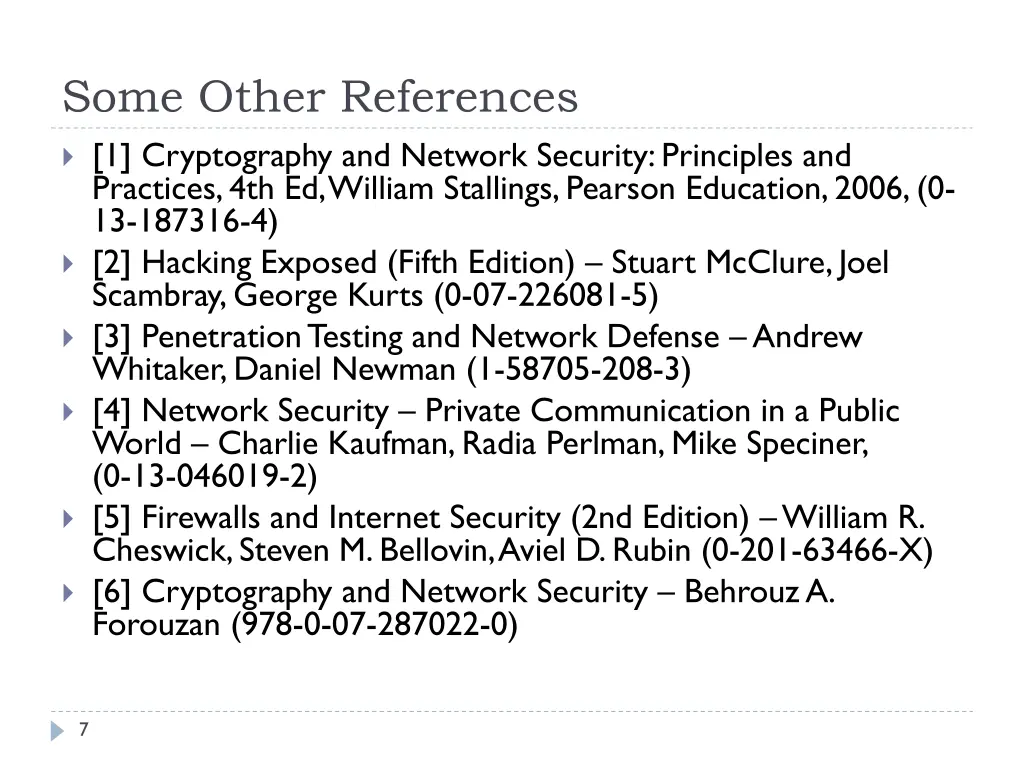 some other references 1 cryptography and network