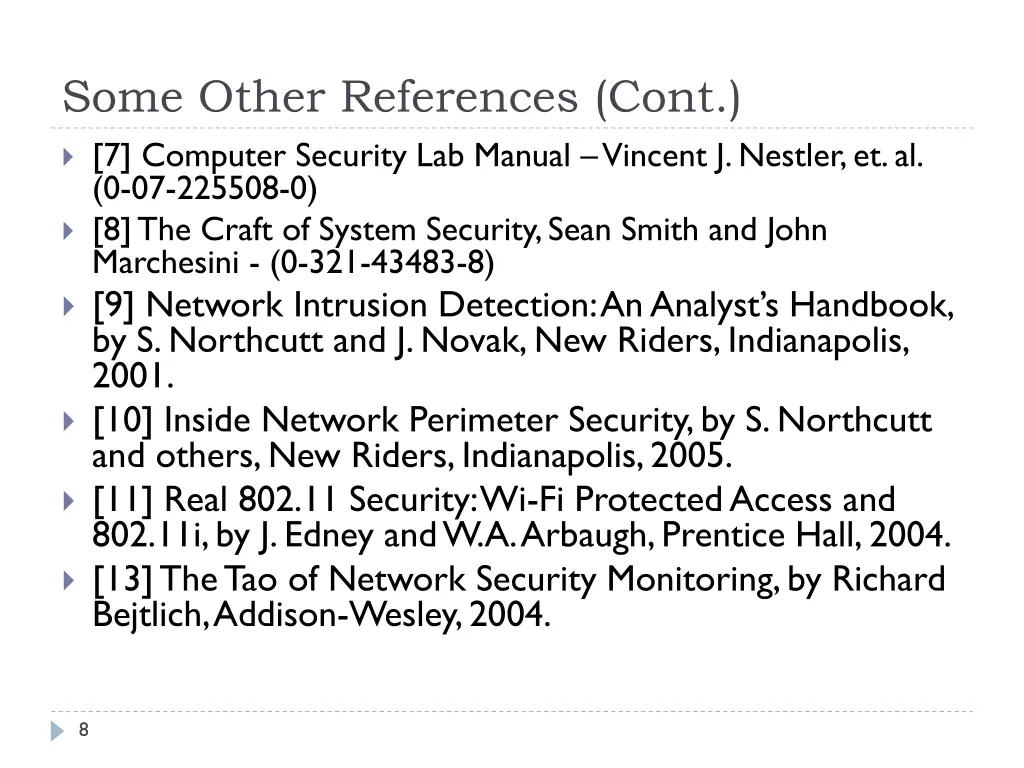 some other references cont 7 computer security