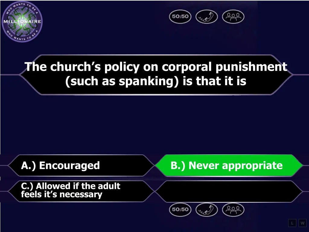 the church s policy on corporal punishment such