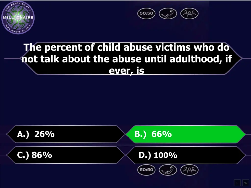 the percent of child abuse victims