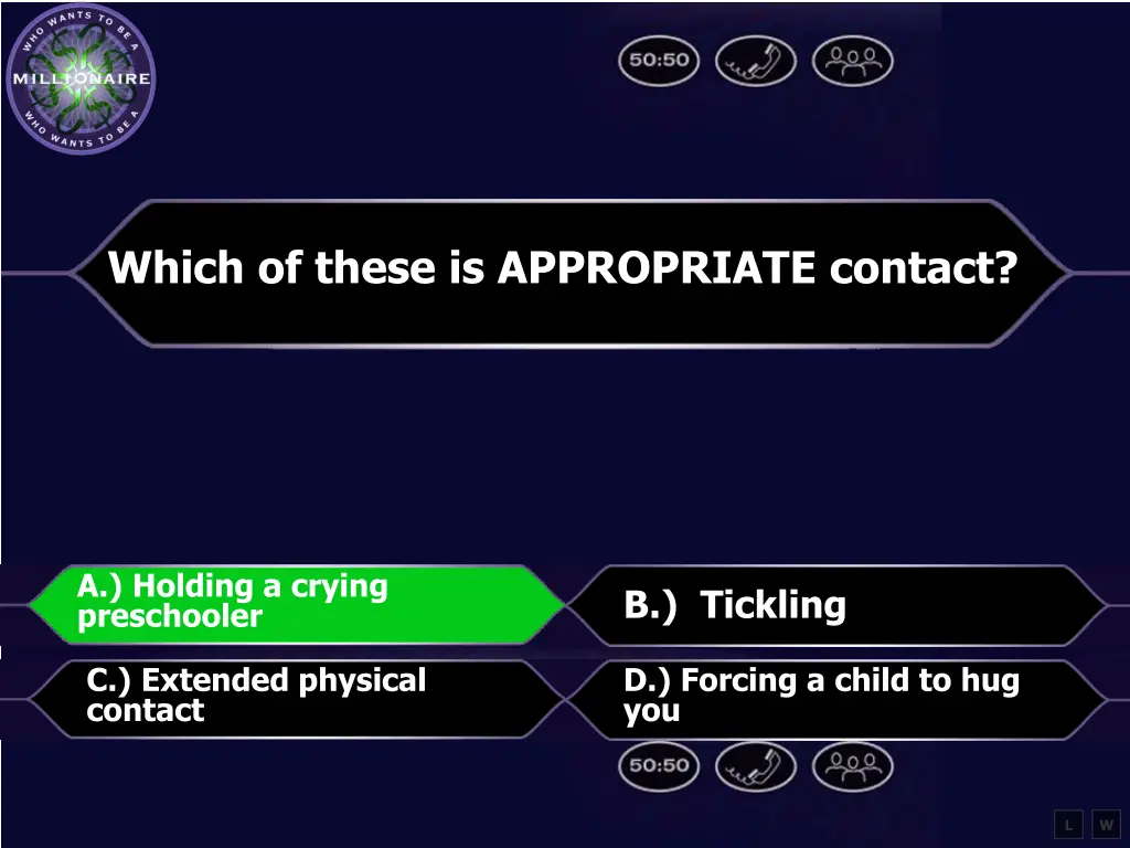 which of these is appropriate contact