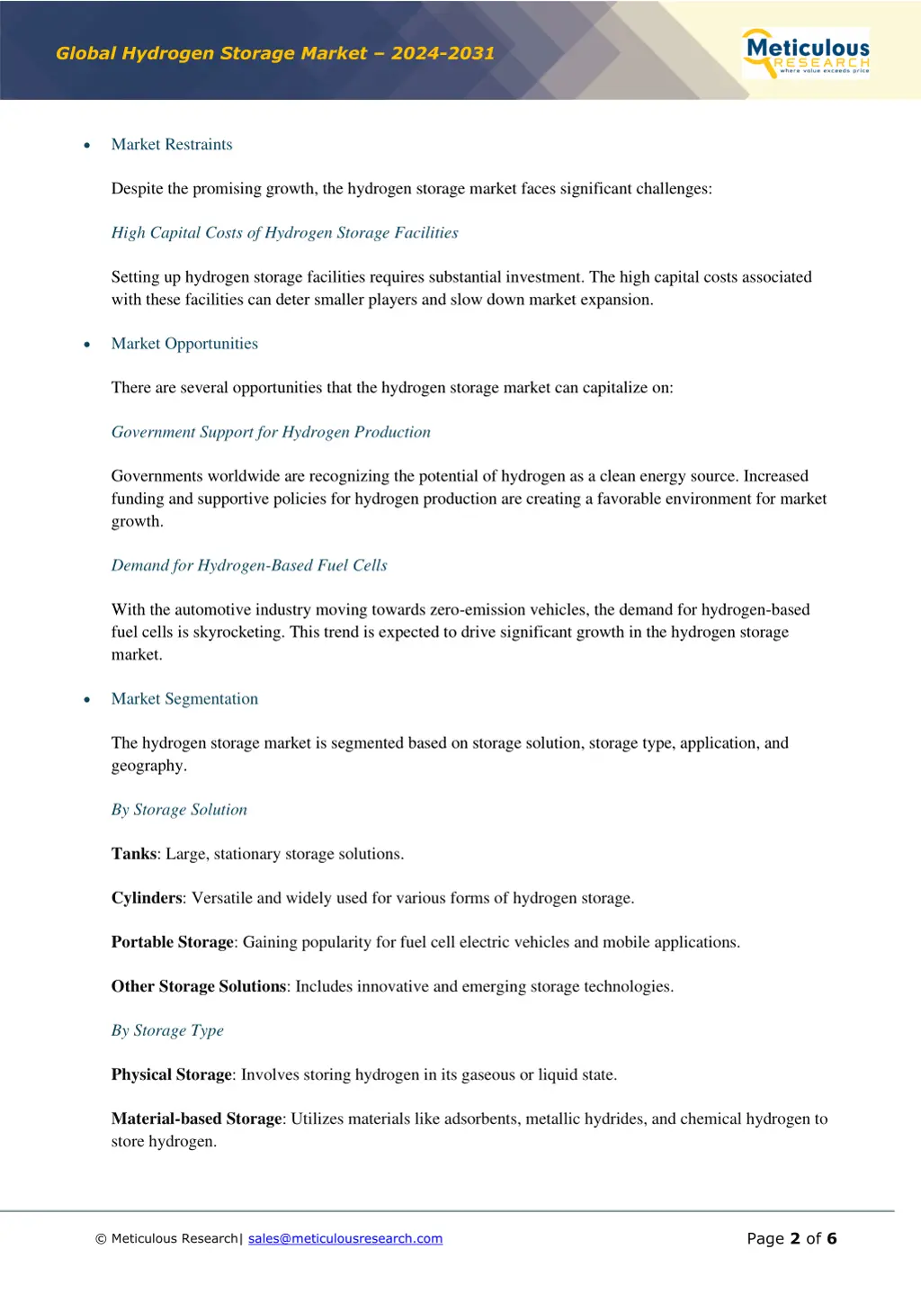 global hydrogen storage market 2024 2031 1