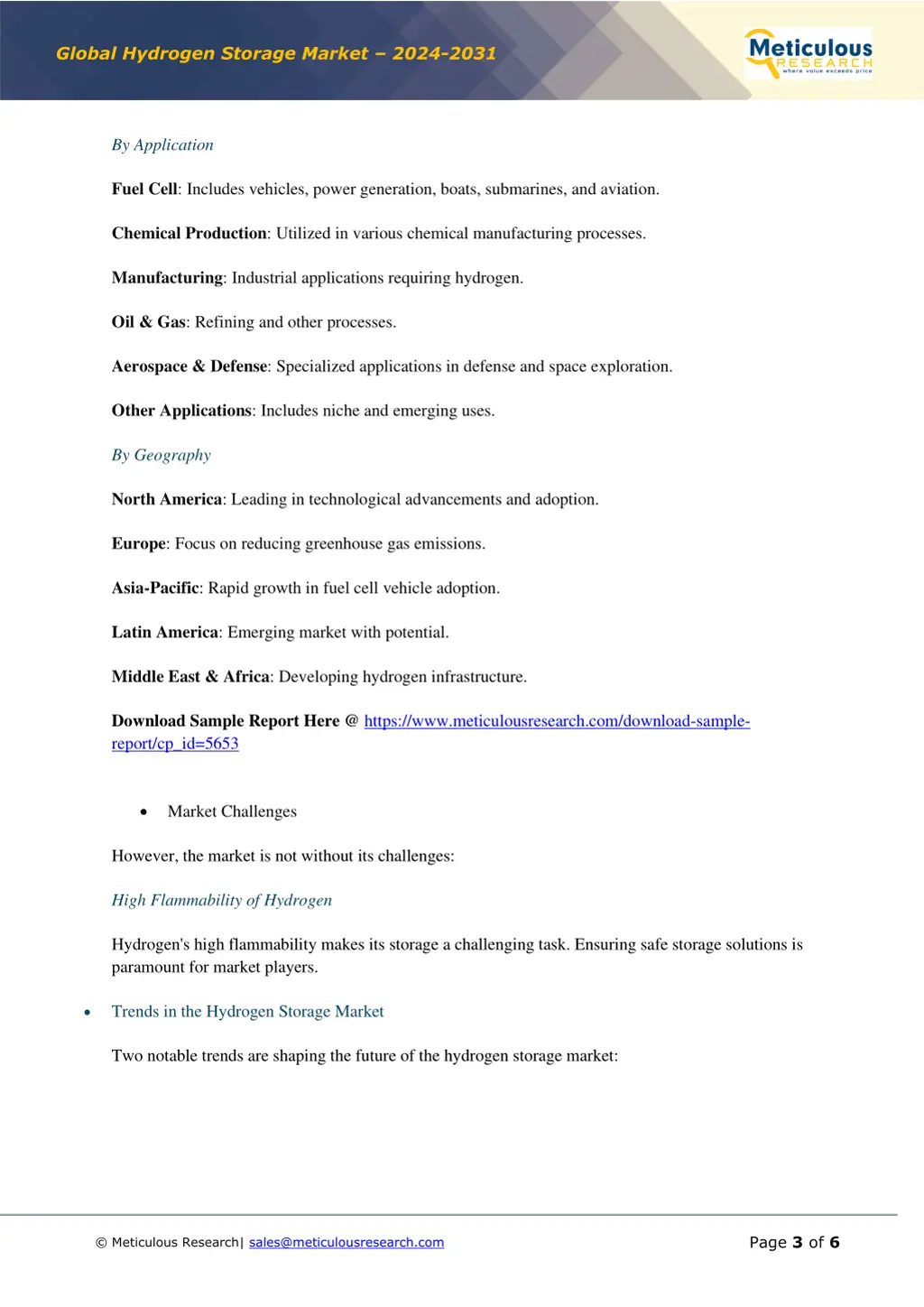 global hydrogen storage market 2024 2031 2