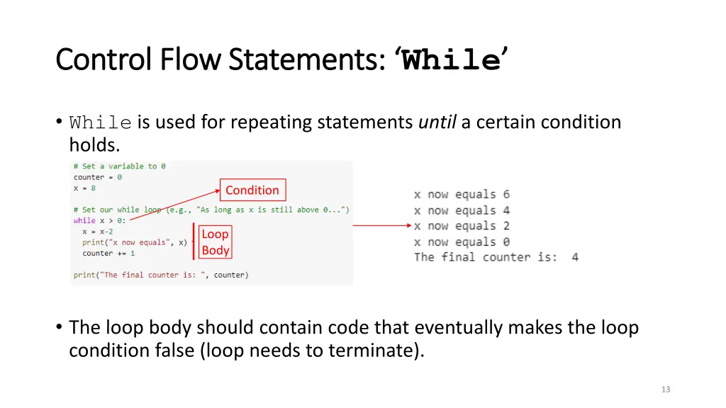 control flow statements control flow statements 1