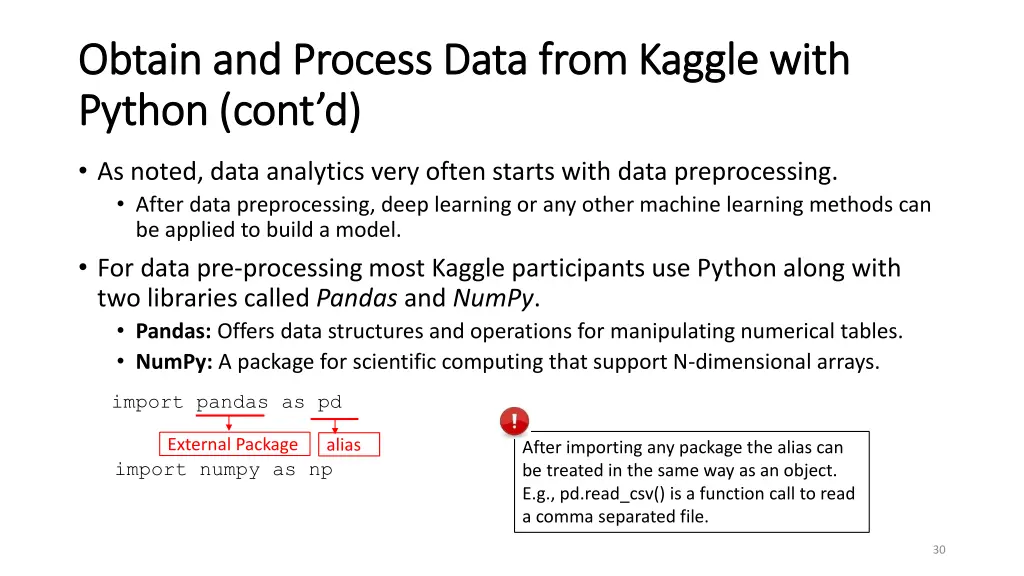 obtain and process data from kaggle with obtain 2