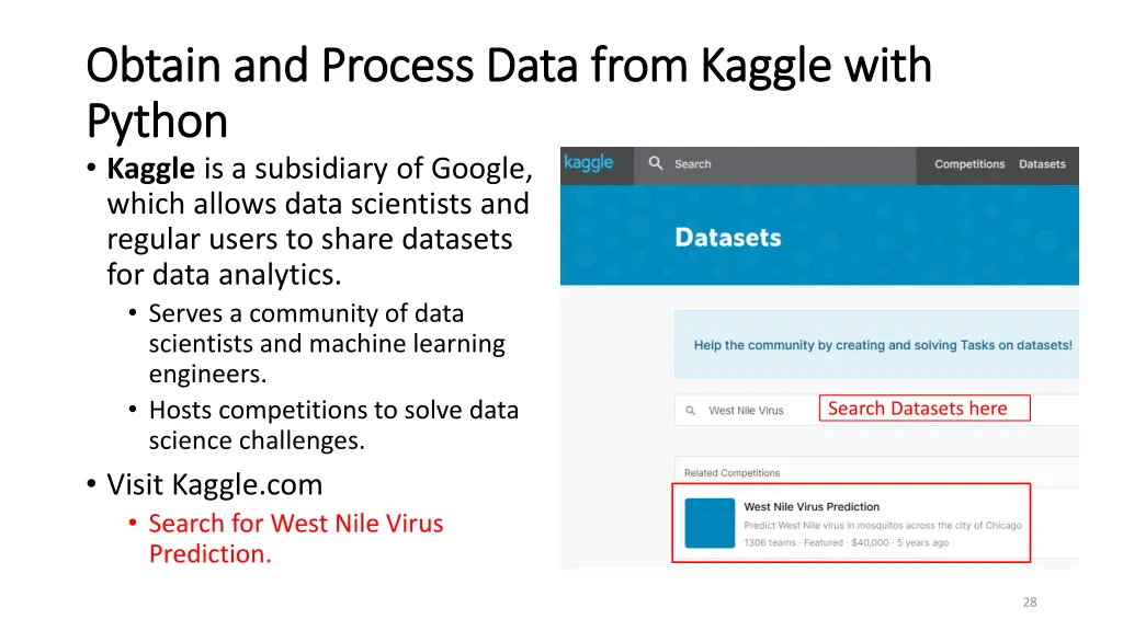 obtain and process data from kaggle with obtain