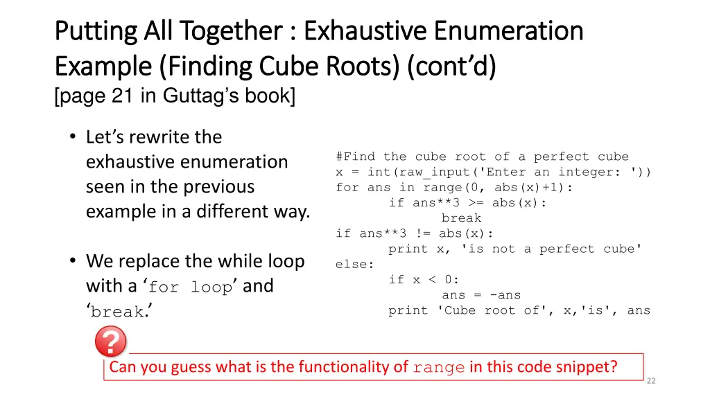 putting all together exhaustive enumeration 1