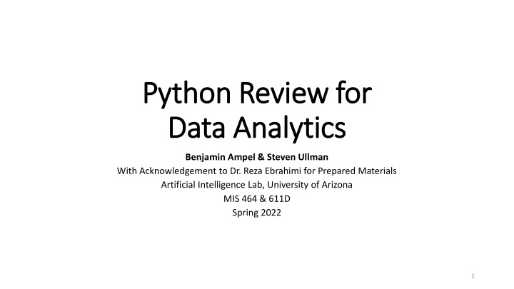 python review for python review for data