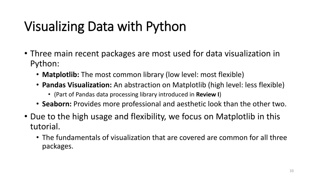 visualizing data with python visualizing data