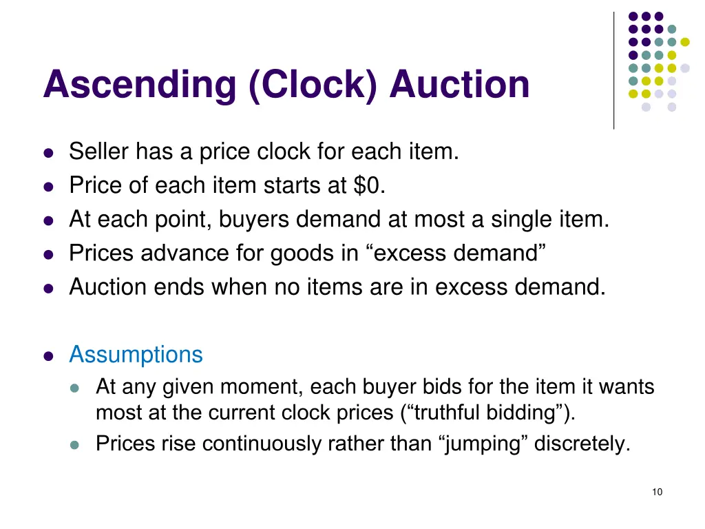 ascending clock auction