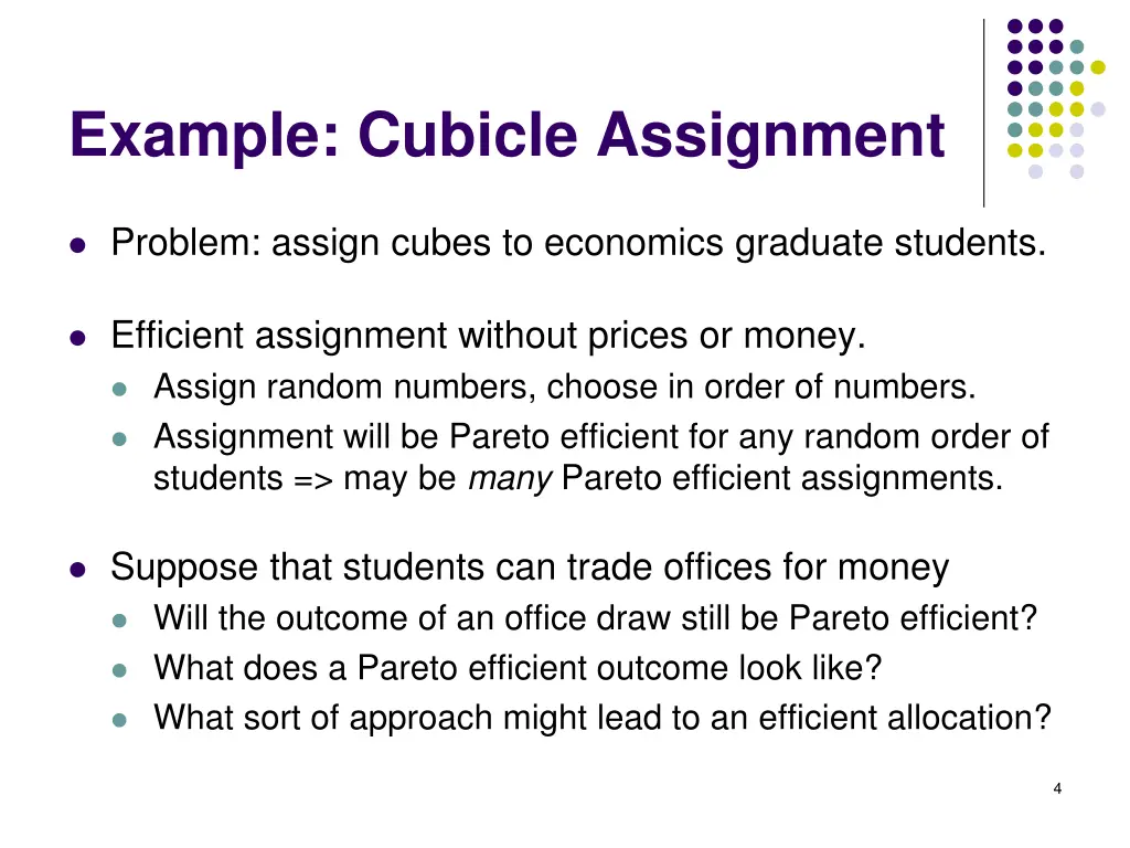 example cubicle assignment