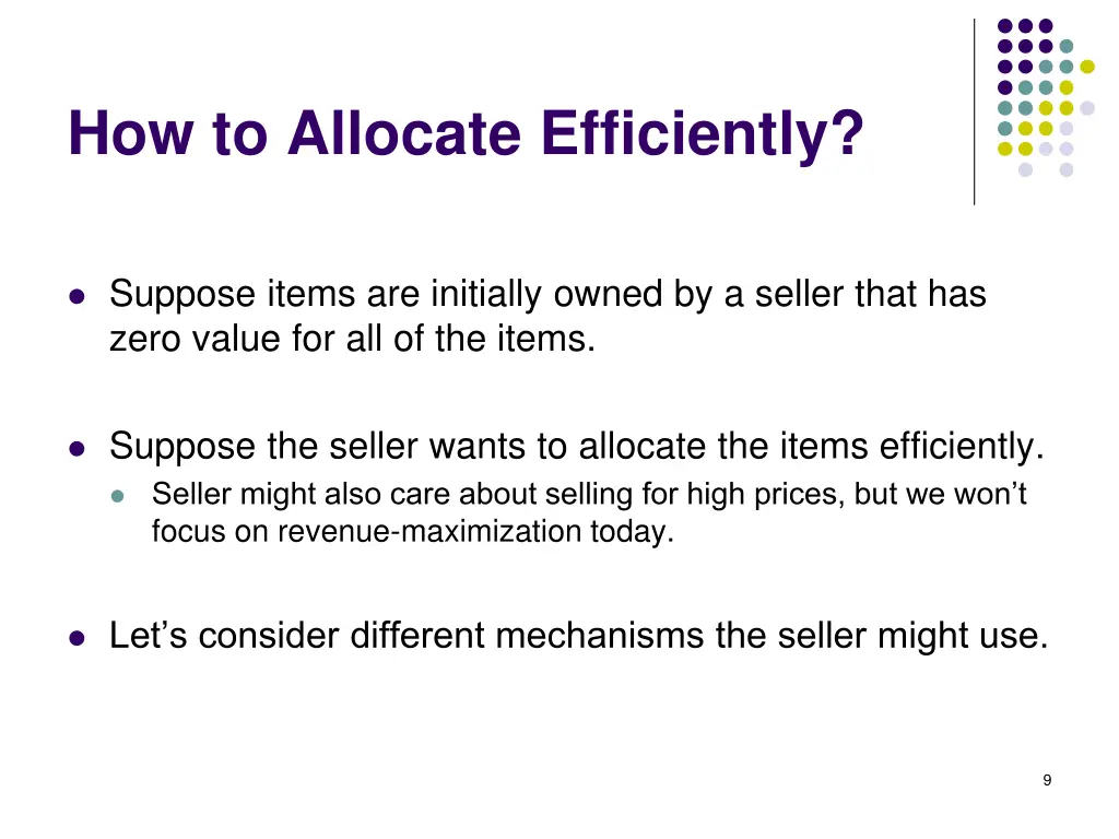 how to allocate efficiently